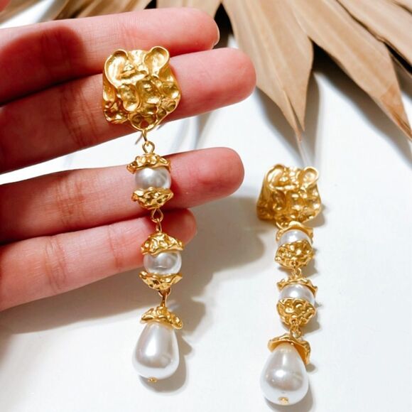 Pearl drop earrings #872 - Picture 5 of 5